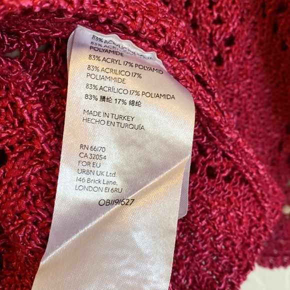 NWT Free People sweater tank pink cropped size Lg - Picture 11 of 12